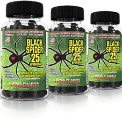 cloma pharma black spider 25, 100 caps