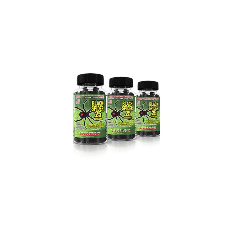 cloma pharma black spider 25, 100 caps