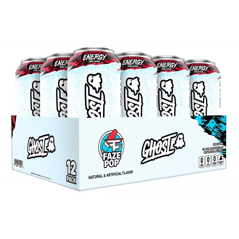 Ghost Energy 0 Azucar Sour Patch 16oz 24pz, Bebida RTD 2 PACK